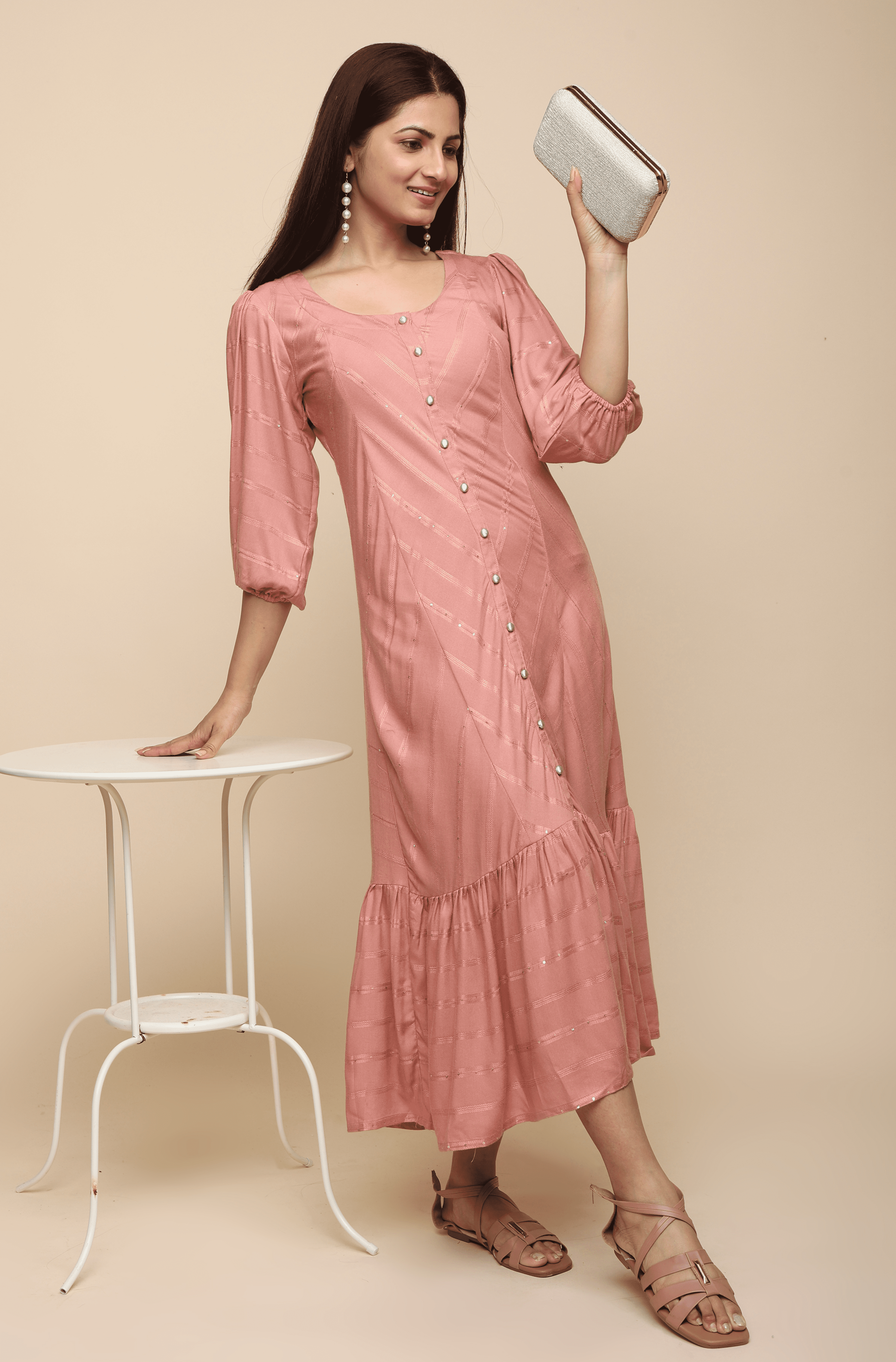 High-neck Straight Kurta Set Price in India, Full Specifications & Offers |  DTashion.com