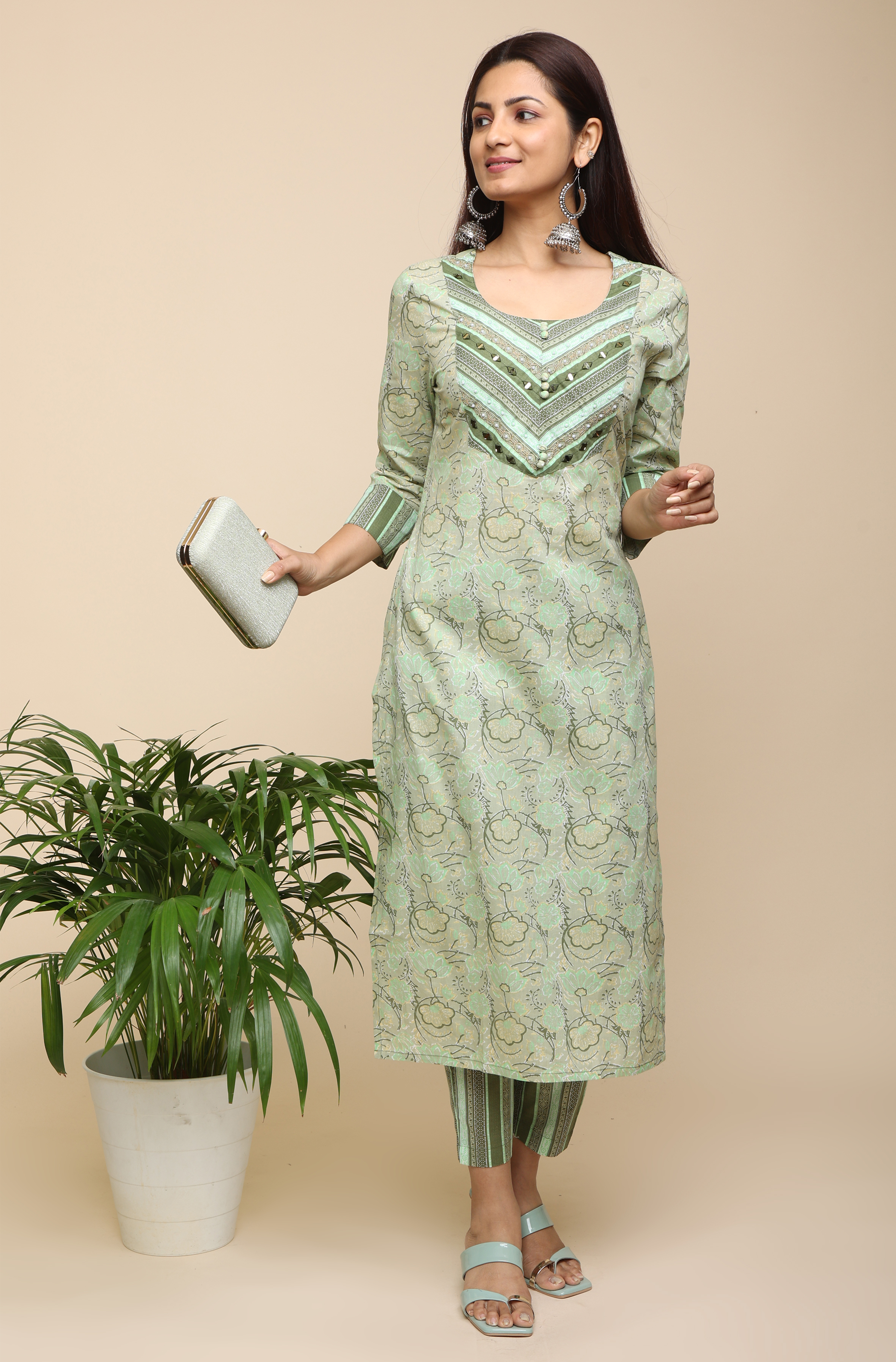 Cotton Printed Kurta With trousers